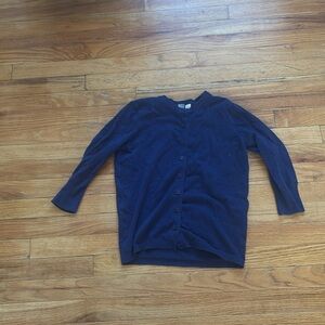 Nordstrom BP Navy 1/2 Sleeve Cardigan Sweater